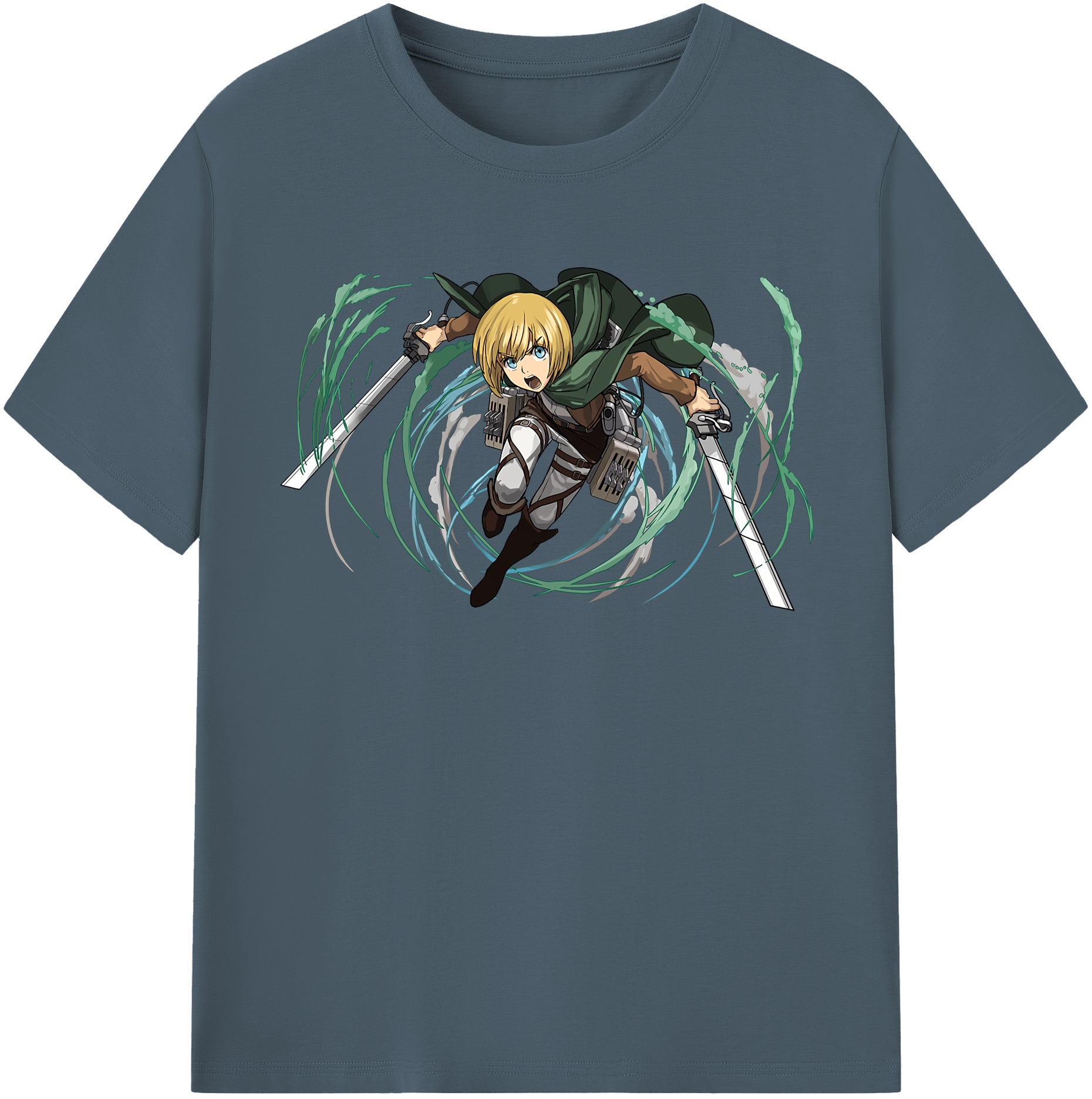（画像用） 進撃の巨人 アルミン·アルレルト Attack on Titan Armin Arlert 綿100％半袖Tシャツ（フロントプリント）